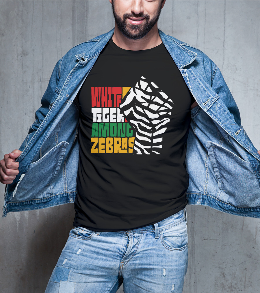White Tiger Among Zebras Nick Shin Merciless Tiger T-Shirt