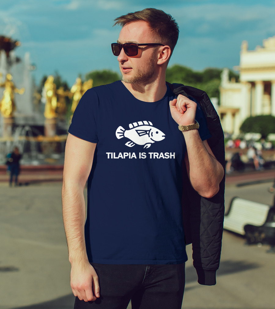 Soulp Merch Tilapia Is Trash Graphic Fish T-Shirt