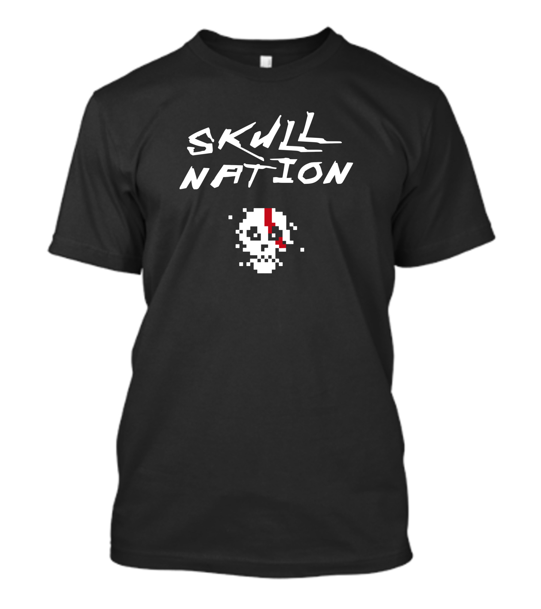 Cryptoskulls Merch Pixelated Skull Nation Retro T-Shirt