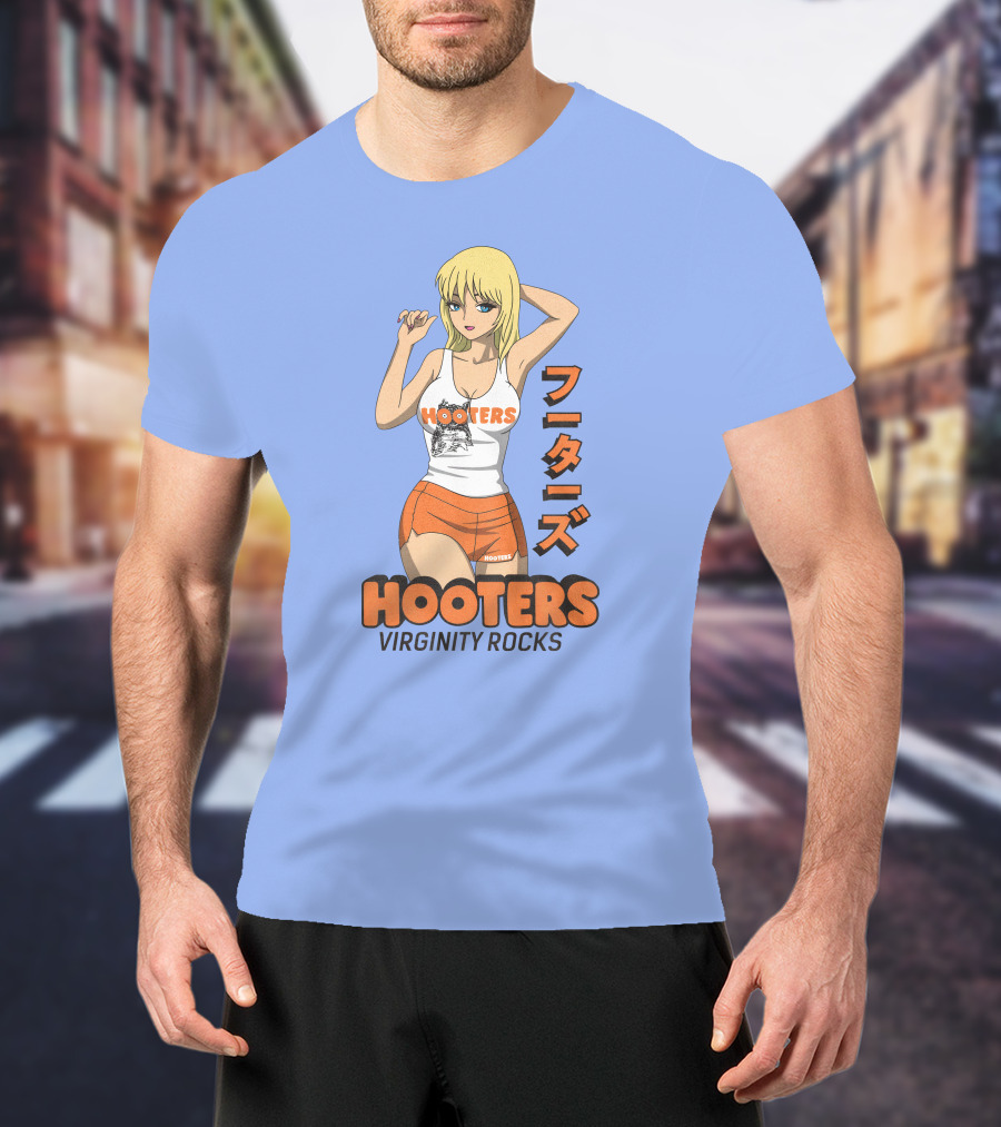 Hooters Anime Girl Virginity Rocks Danny Duncan T-Shirt