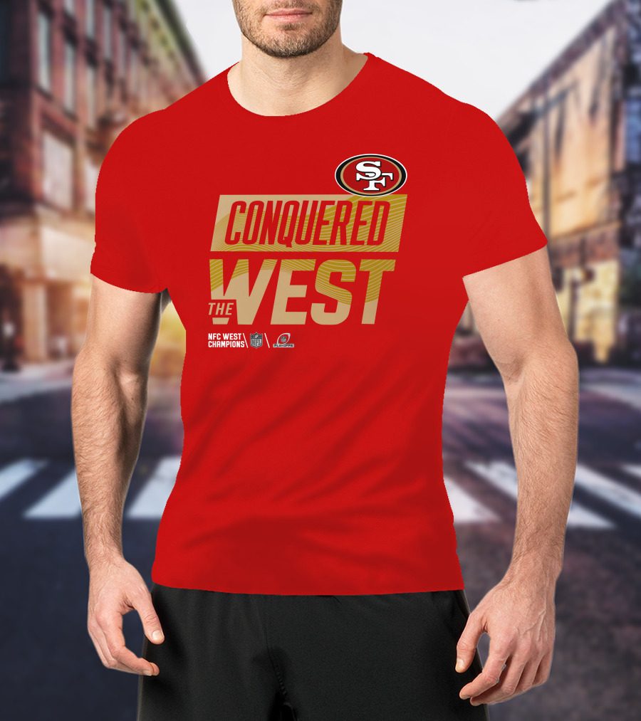 San Francisco 49Ers Conquered The West NFL Logo 49ers Shop T-Shirt