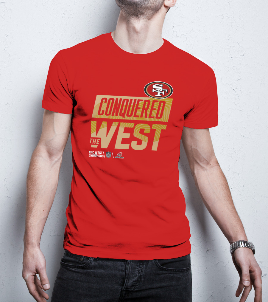 San Francisco 49Ers Conquered The West NFL Logo 49ers Shop T-Shirt