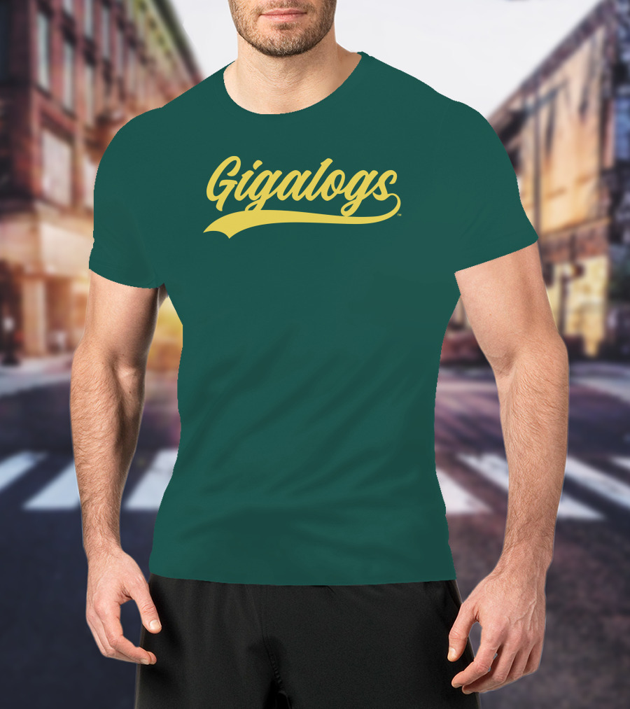 Gigalogs Classic Script Yellow T-Shirt