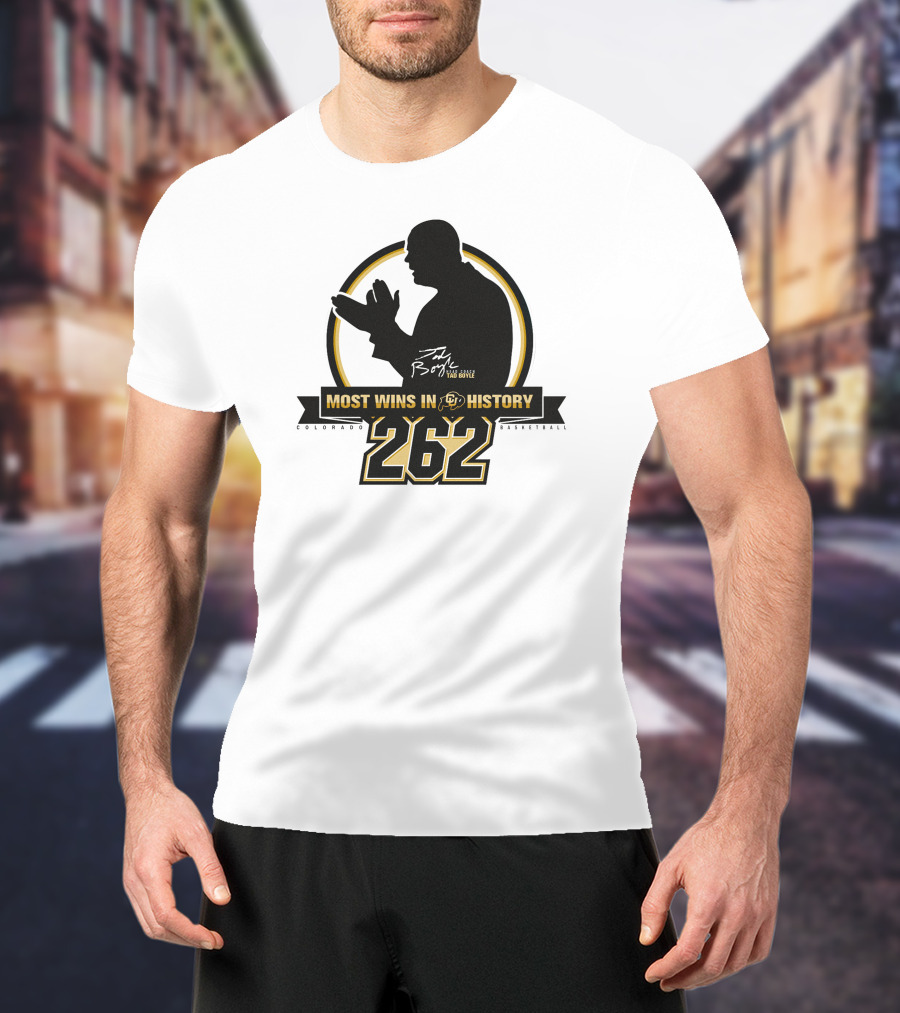 Tad Boyle Most Wins In Colorado Basketball History 262 T-Shirt