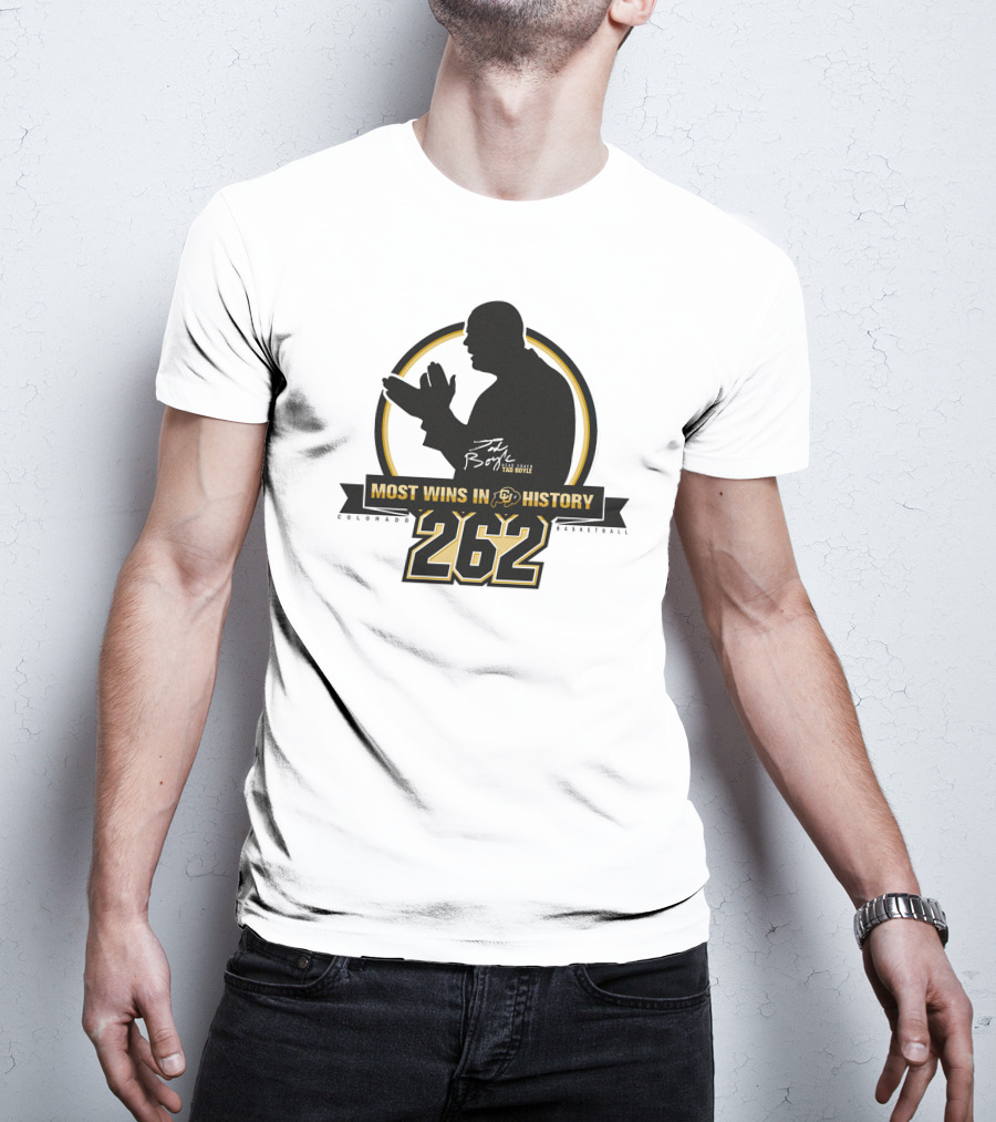 Tad Boyle Most Wins In Colorado Basketball History 262 T-Shirt