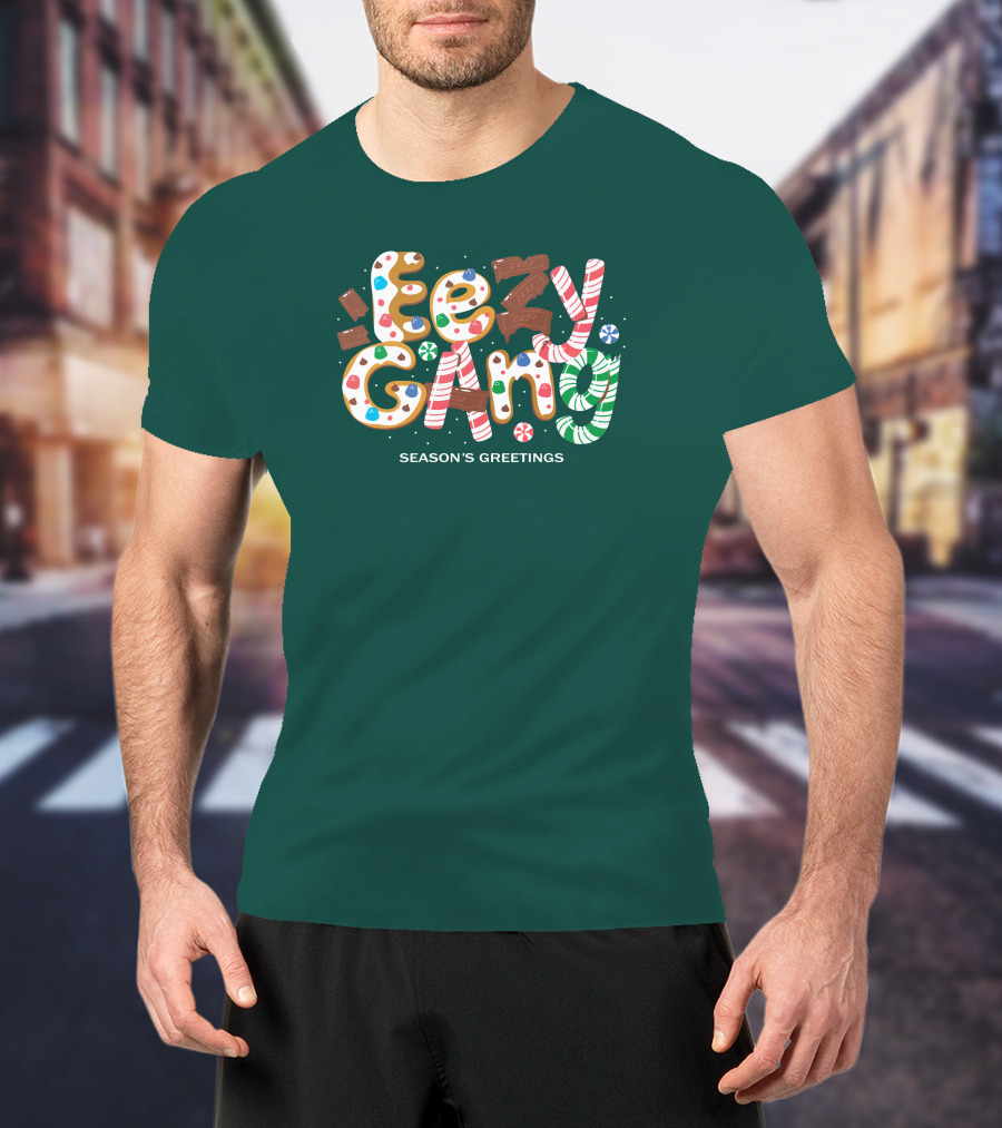 Yeezy Gang Festive Holiday Cookie Lettering T-Shirt