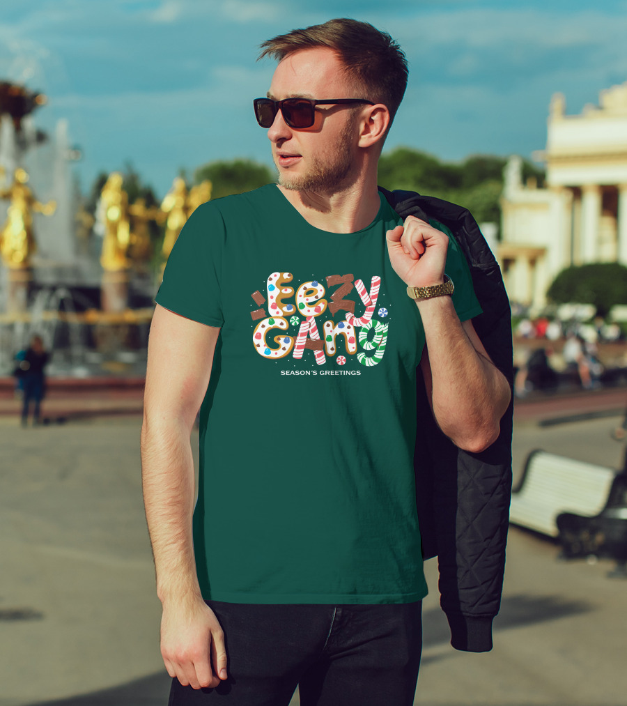 Yeezy Gang Festive Holiday Cookie Lettering T-Shirt