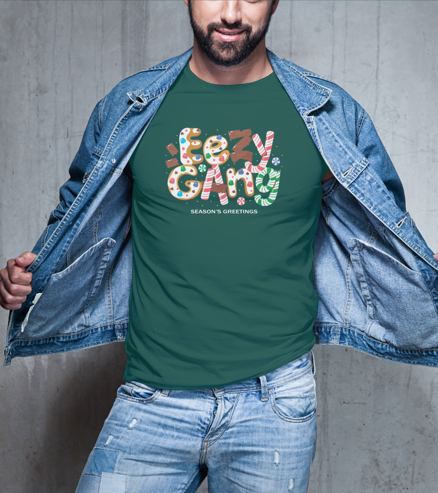 Yeezy Gang Festive Holiday Cookie Lettering T-Shirt