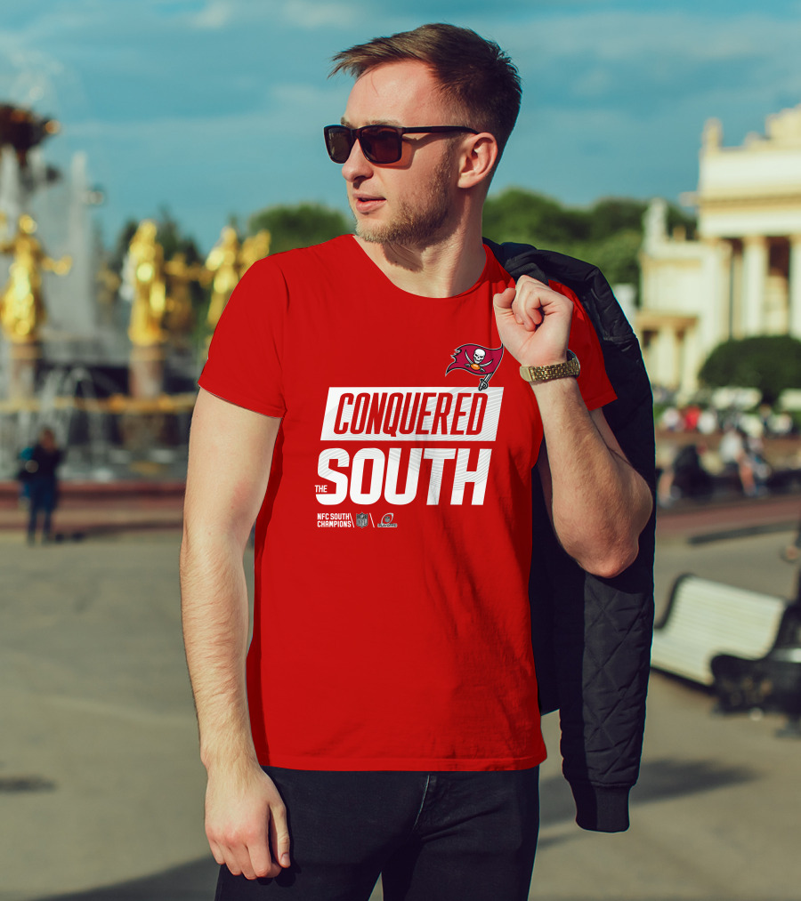 Tampa Bay Buccaneers Conquered South NFL Playoffs Shirt Red T-Shirt