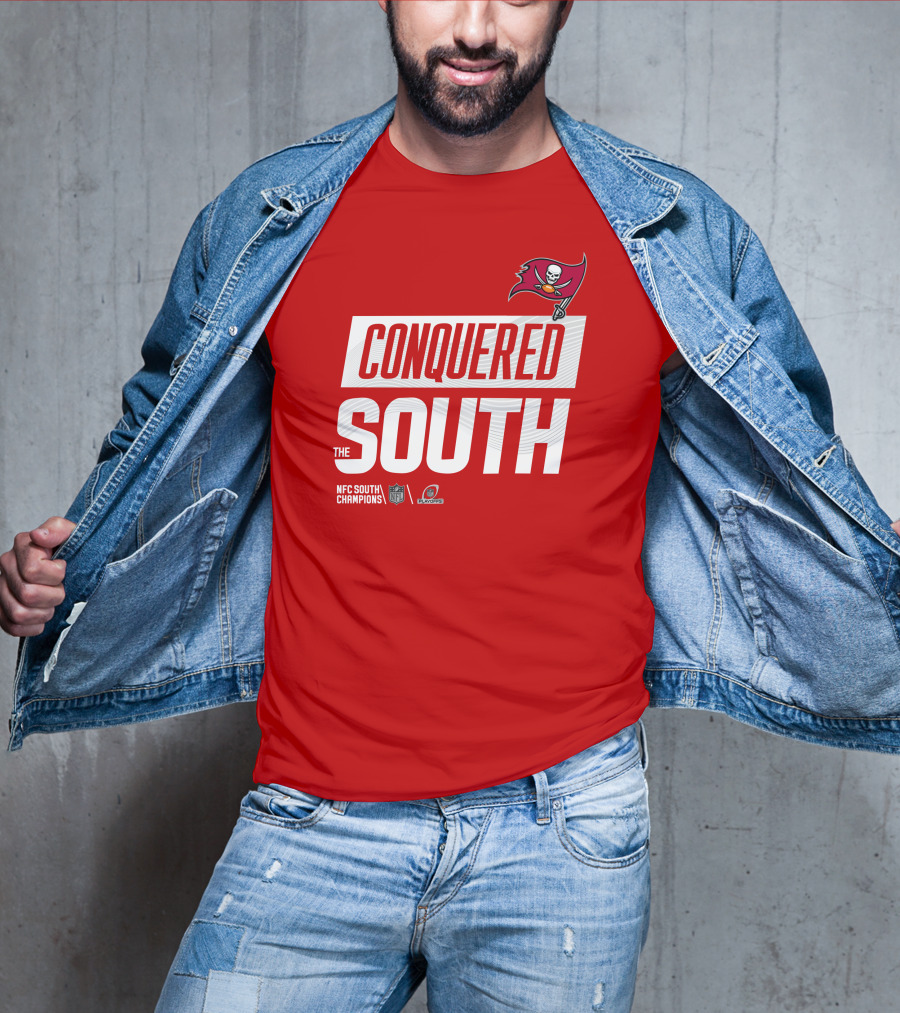 Tampa Bay Buccaneers Conquered South NFL Playoffs Shirt Red T-Shirt