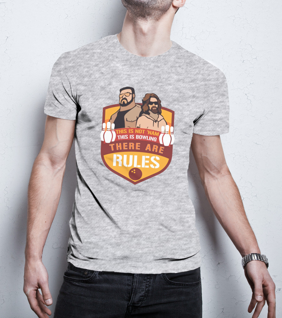 This Is Not ‘Nam This Is Bowling There Are Rules Bowling Pins Shield T-Shirt