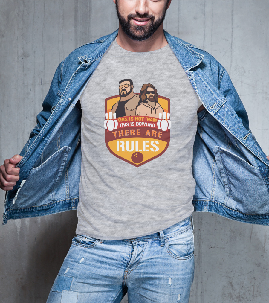 This Is Not ‘Nam This Is Bowling There Are Rules Bowling Pins Shield T-Shirt
