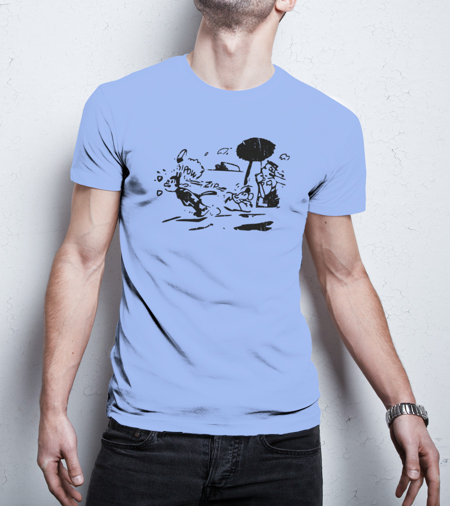 Krazy Kat Jules Pow Zip Comic Scene T-Shirt