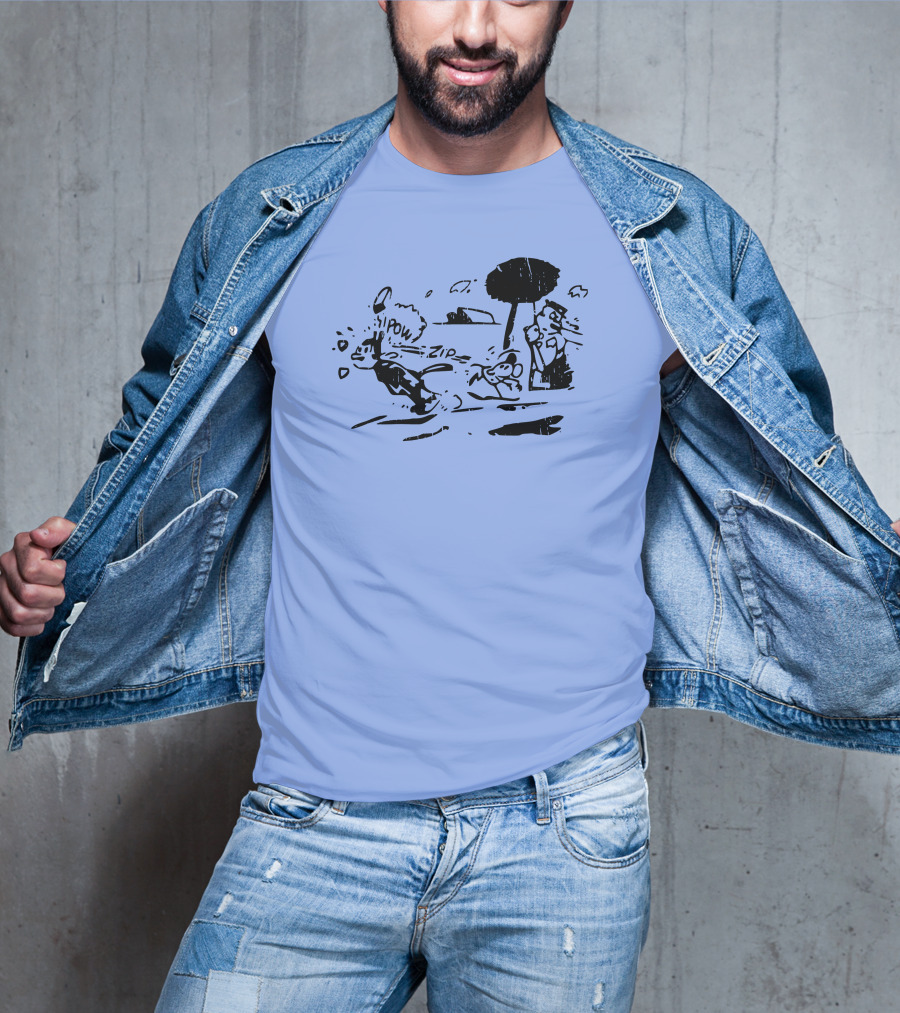 Krazy Kat Jules Pow Zip Comic Scene T-Shirt