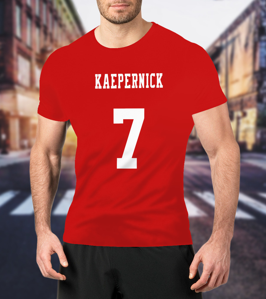 Kaepernick 7 Red Background Sports Jersey T-Shirt