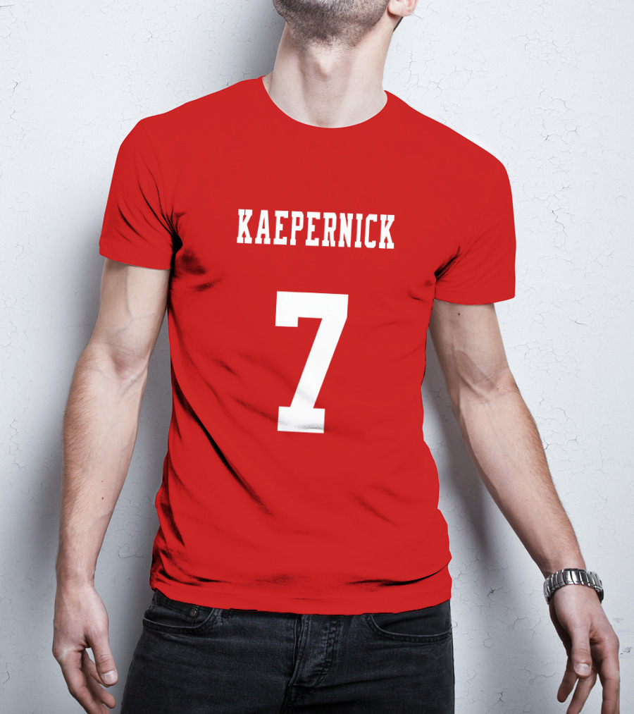 Kaepernick 7 Red Background Sports Jersey T-Shirt