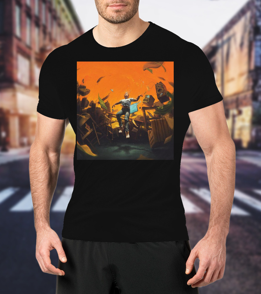 Nopressureshop Com Logic No Pressure Album Cover Floating Surreal Scene T-Shirt
