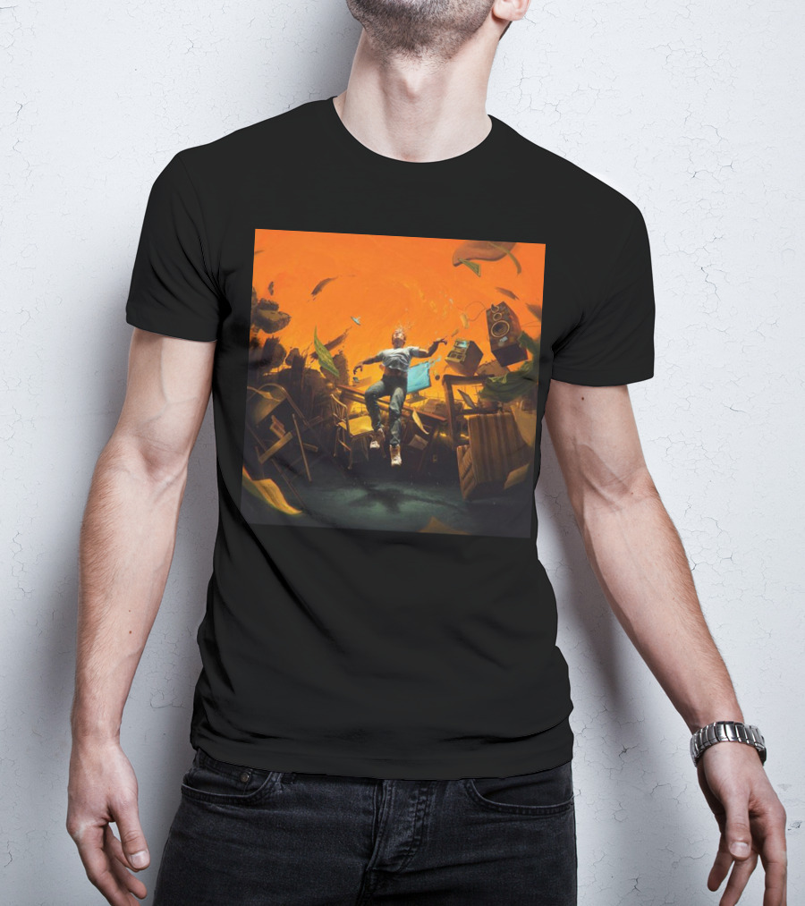 Nopressureshop Com Logic No Pressure Album Cover Floating Surreal Scene T-Shirt