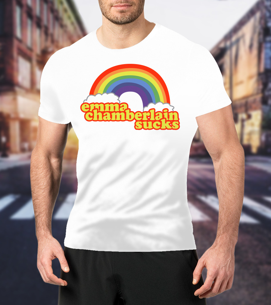 Emma Chamberlain Sucks Rainbow Clouds T-Shirt