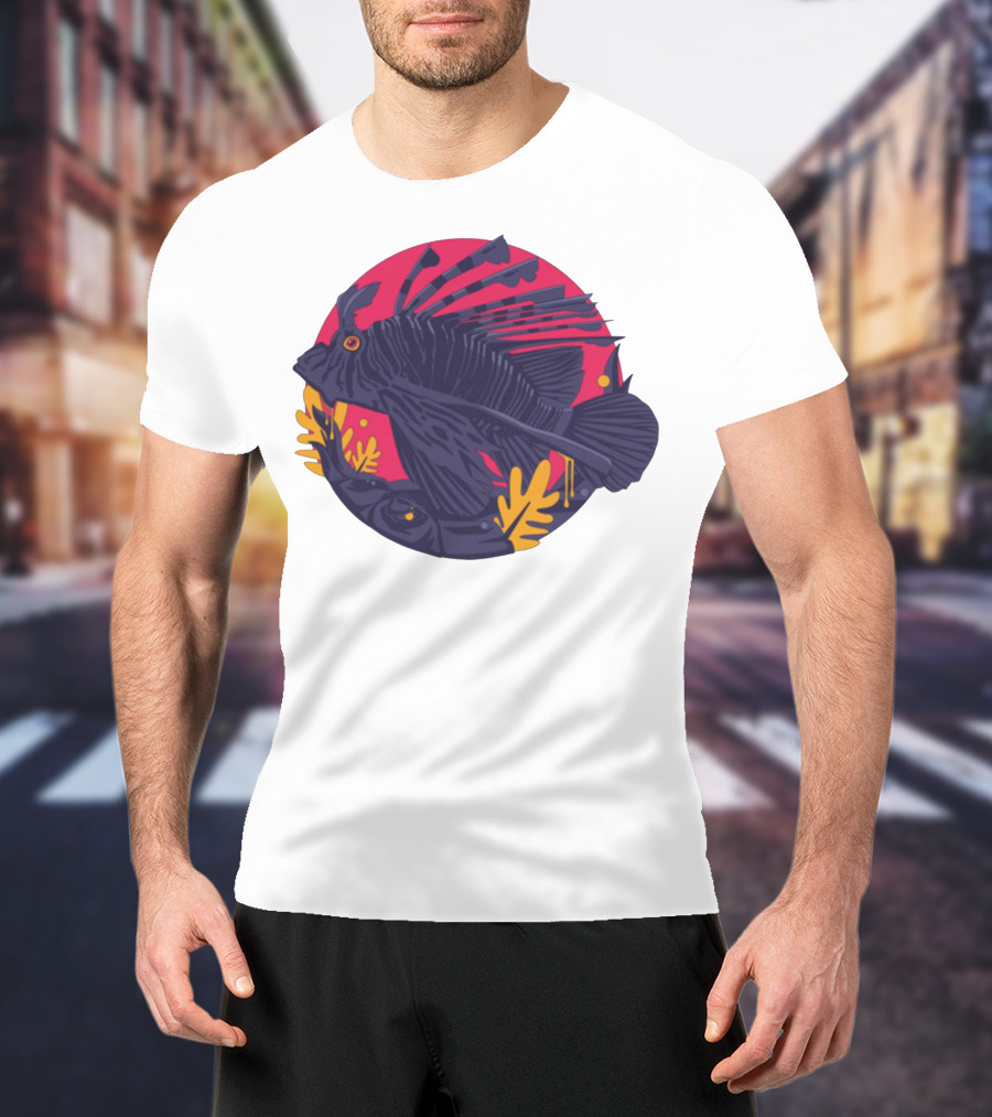Jade Cicada Vibrant Fish Artwork Merch T-Shirt