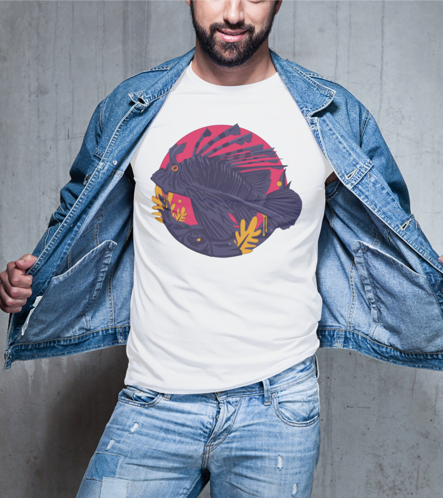 Jade Cicada Vibrant Fish Artwork Merch T-Shirt