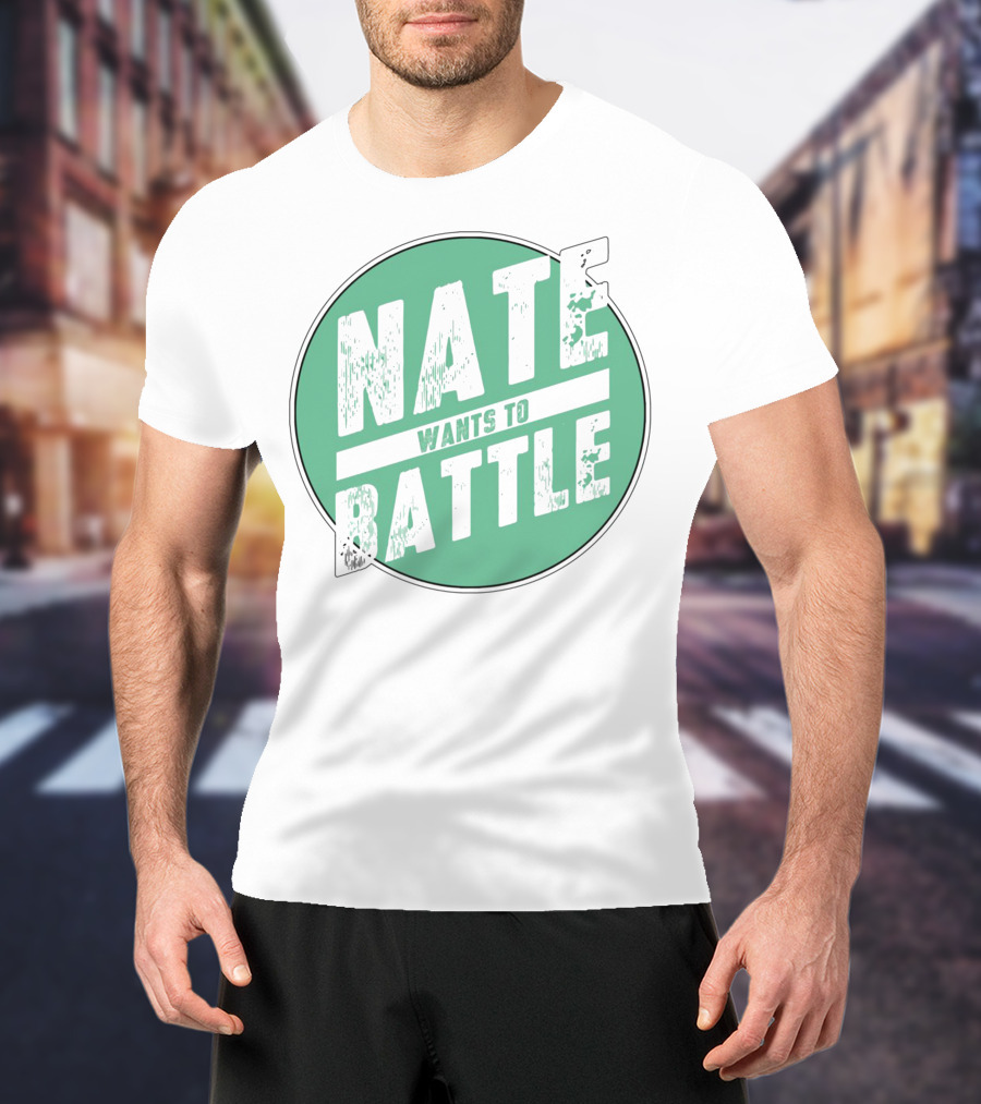 NateWantsToBattle Green Circle T-Shirt