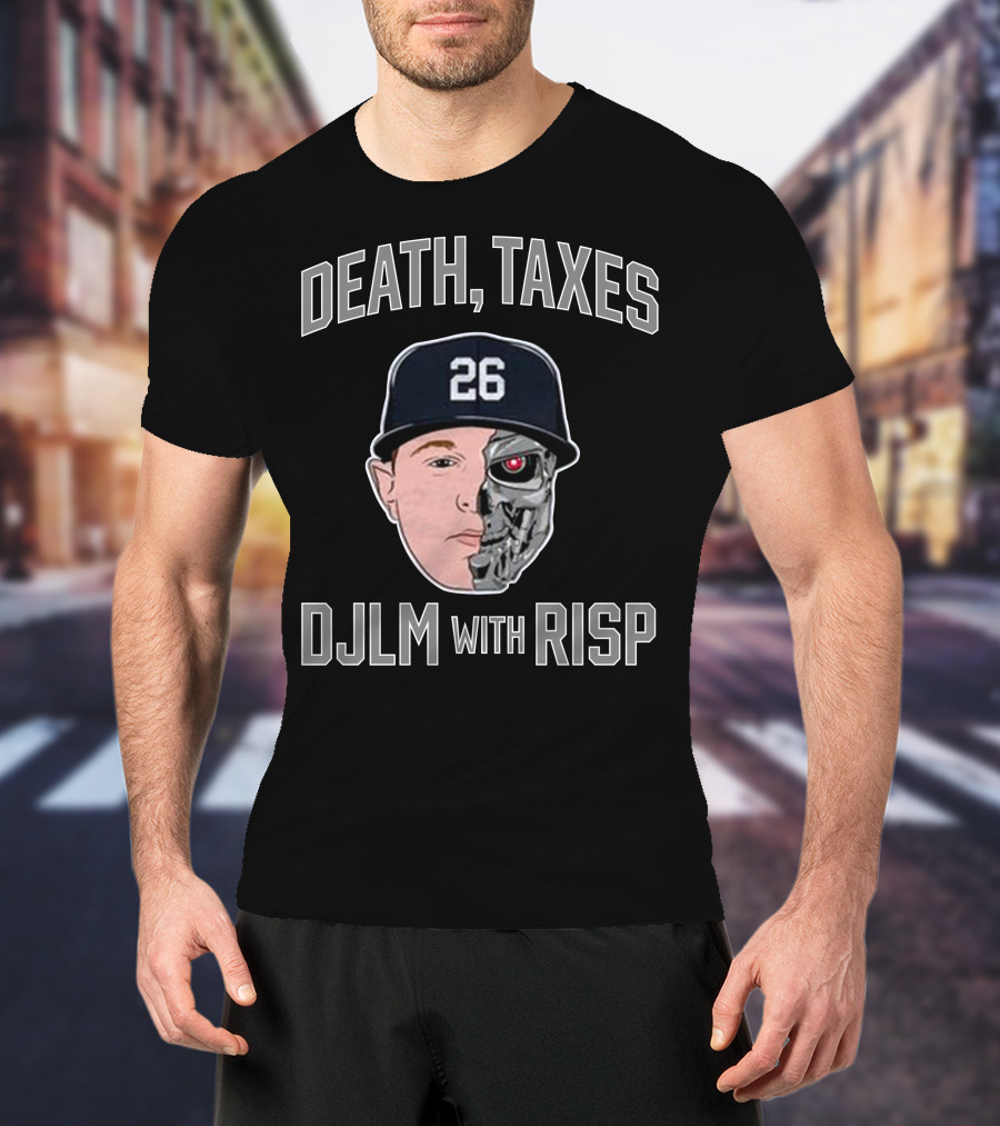 Death Taxes DJLM With RISP 26 Hat Half Human Half Robot T-Shirt