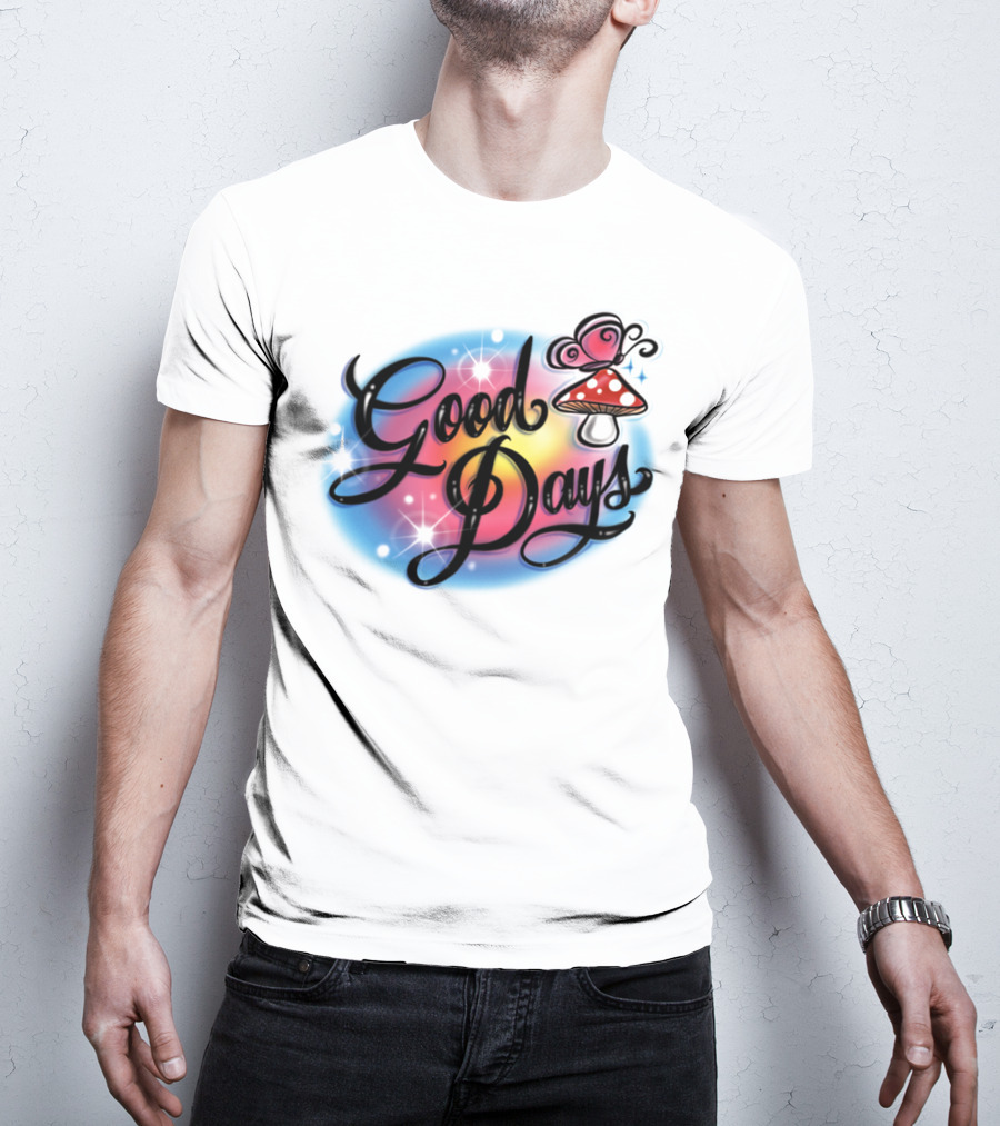 Good Days Mushroom Psychedelic Retro Vibe T-Shirt