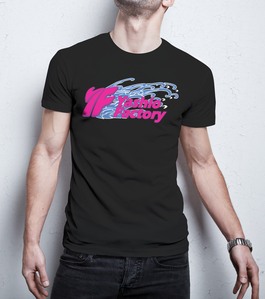 Yashio Factory Pink And Blue Wave T-Shirt