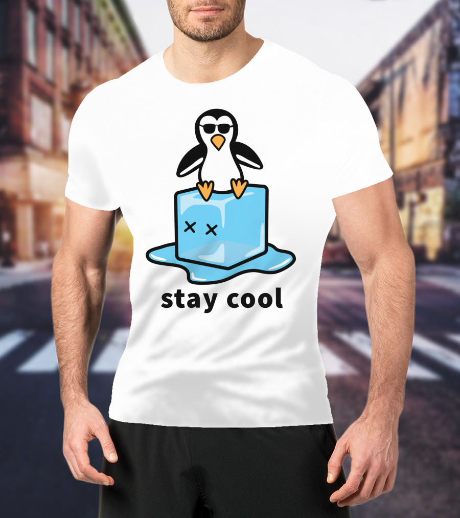 Stay Cool Dumb Club Merch Penguin Ice Cube T-Shirt