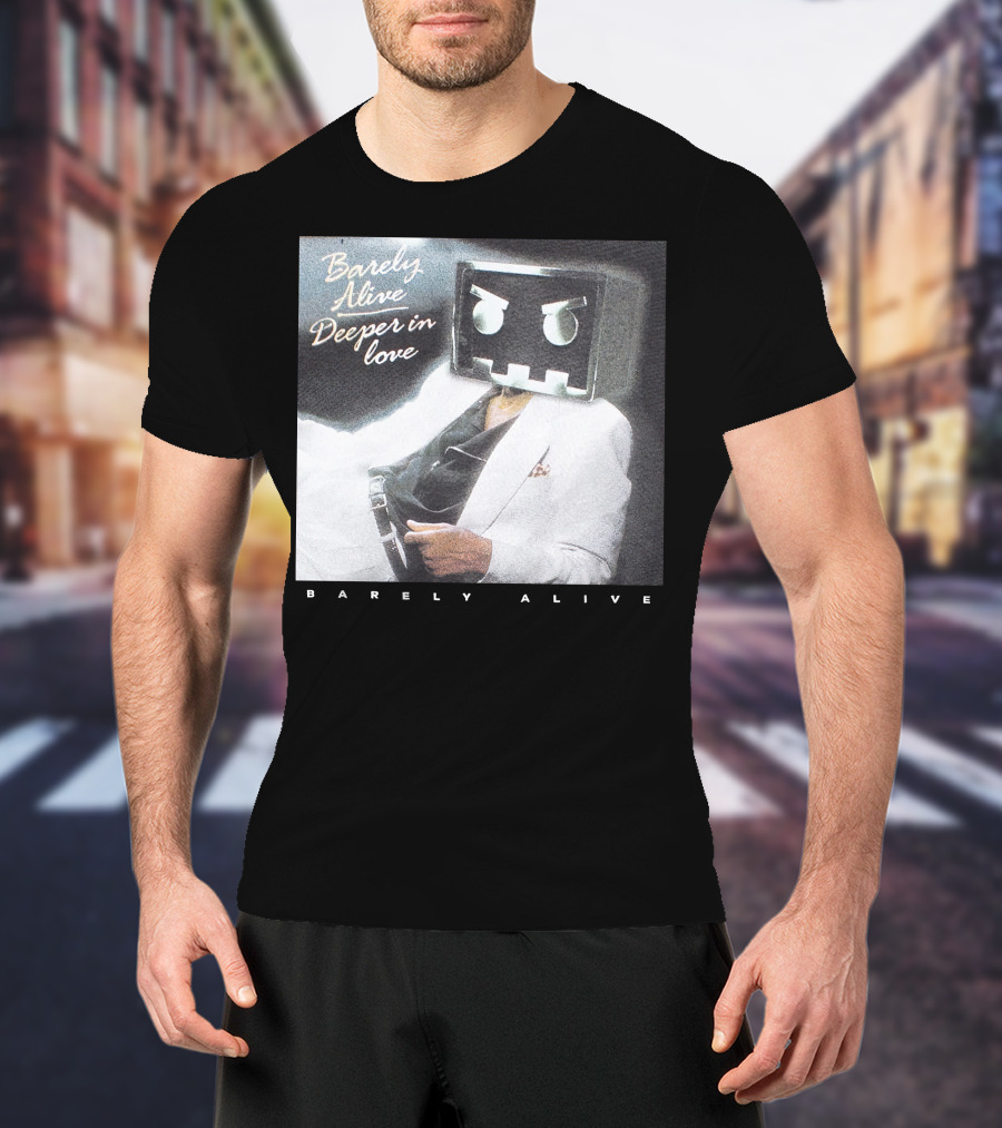 Barely Alive Deeper In Love 80s Aesthetic Robot Head Suit T-Shirt