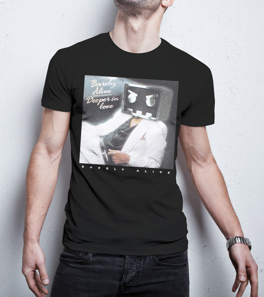 Barely Alive Deeper In Love 80s Aesthetic Robot Head Suit T-Shirt