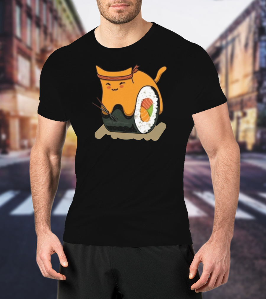 Sodapoppin Shop Sushi Cat Roll T-Shirt