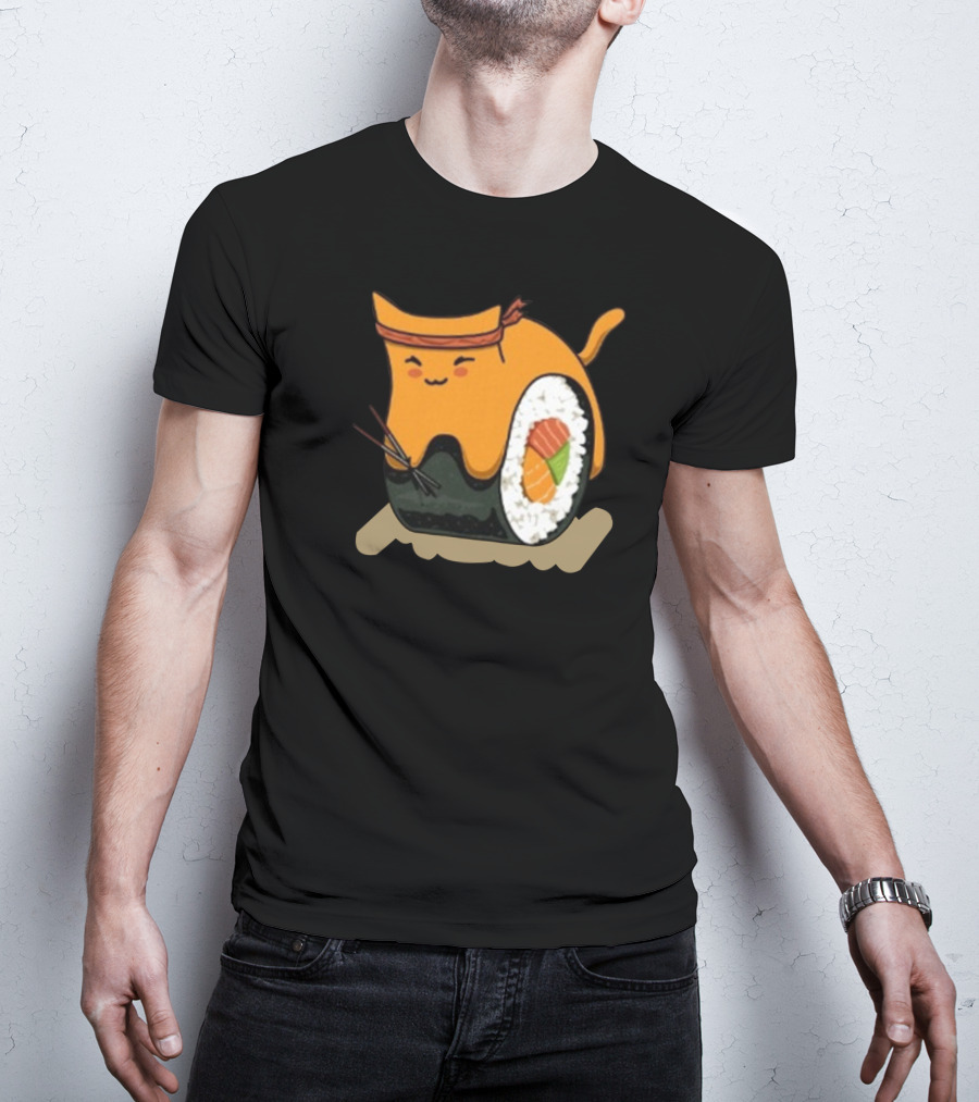 Sodapoppin Shop Sushi Cat Roll T-Shirt