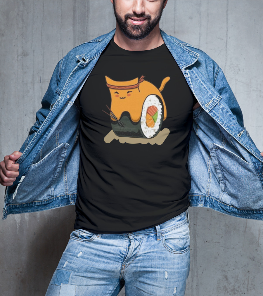 Sodapoppin Shop Sushi Cat Roll T-Shirt