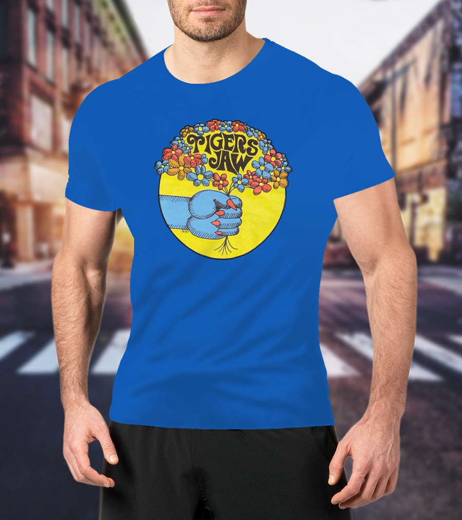 Tigers Jaw Flower Fist Retro Psychedelic Merch T-Shirt