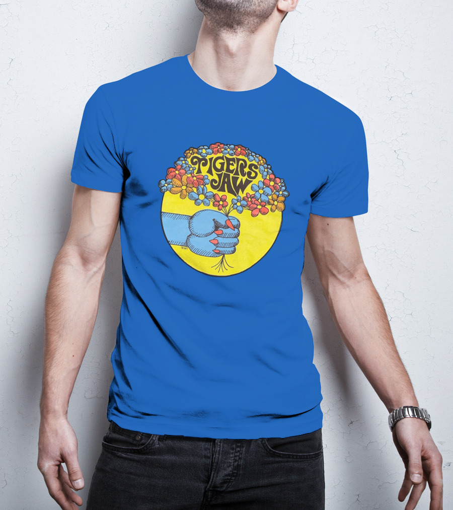 Tigers Jaw Flower Fist Retro Psychedelic Merch T-Shirt