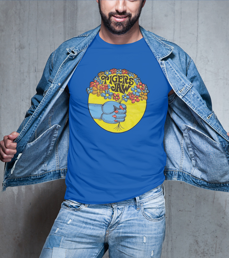 Tigers Jaw Flower Fist Retro Psychedelic Merch T-Shirt