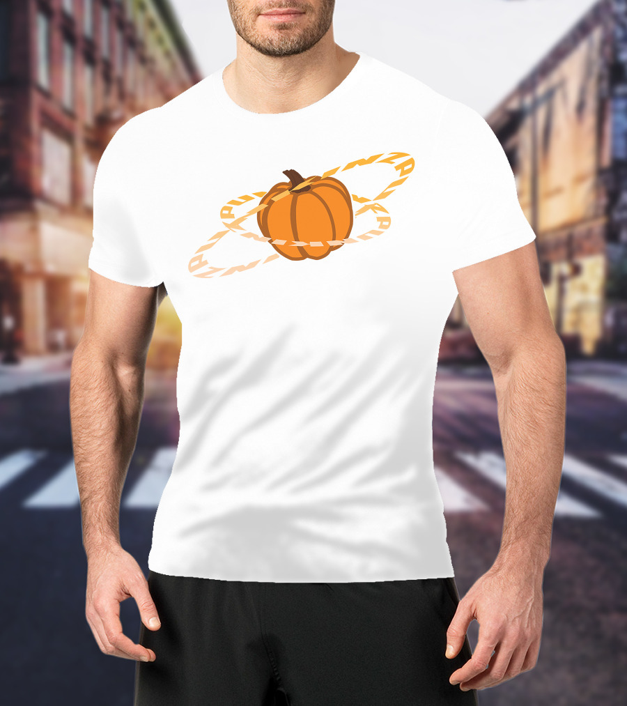 Punz Shop Pumpkin Planet Orbit T-Shirt