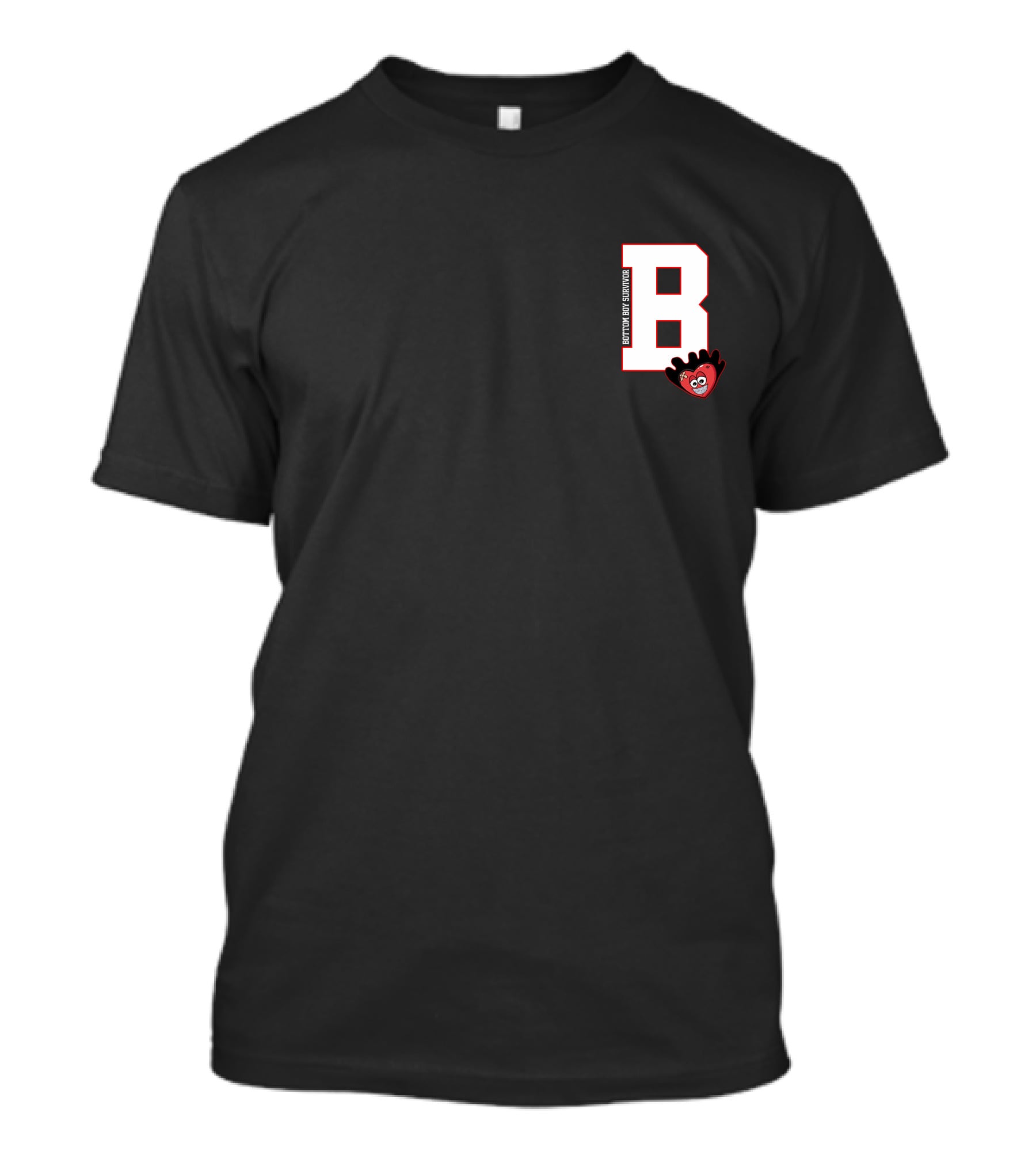 Bottom Boy Survivor B With Cartoon Heart T-Shirt