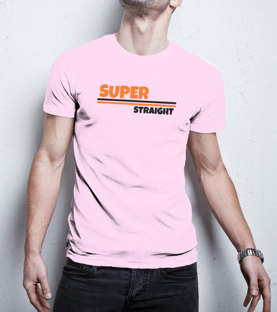 Super Straight Shop Pink Background T-Shirt