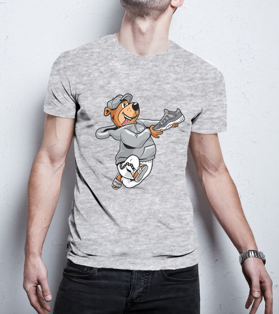 Cool Grey 11s Bear With Sneakers T-Shirt