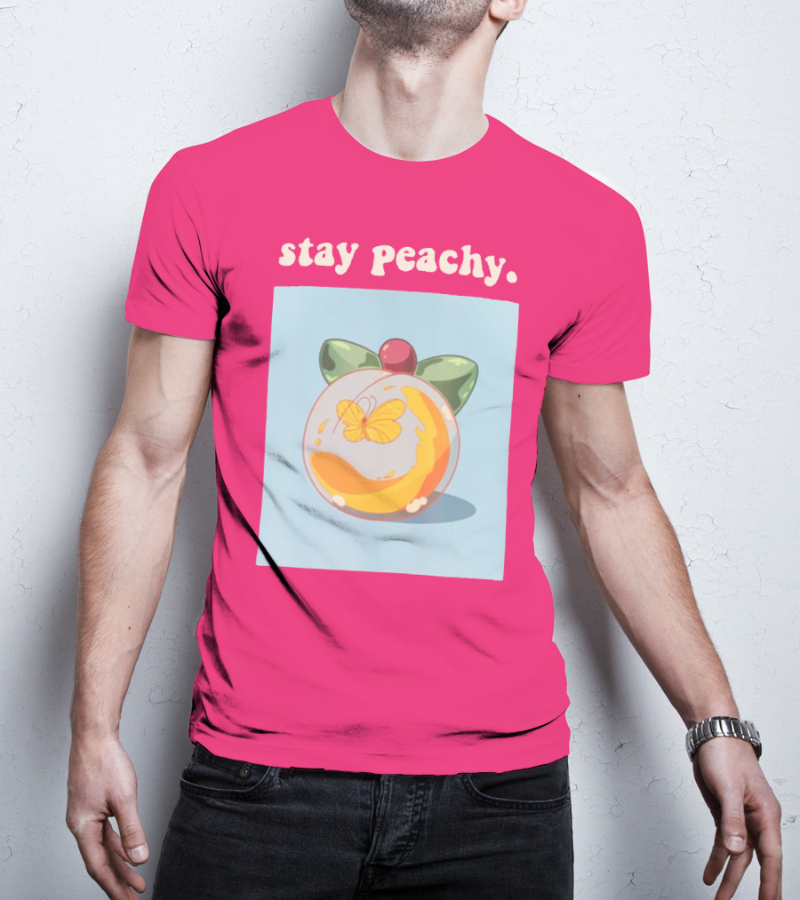 Stay Peachy Butterfly Peachy Squad Merch T-Shirt