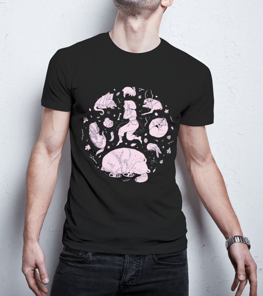Aurora Shop Fantasy Creatures Dance And Harmony Circle T-Shirt