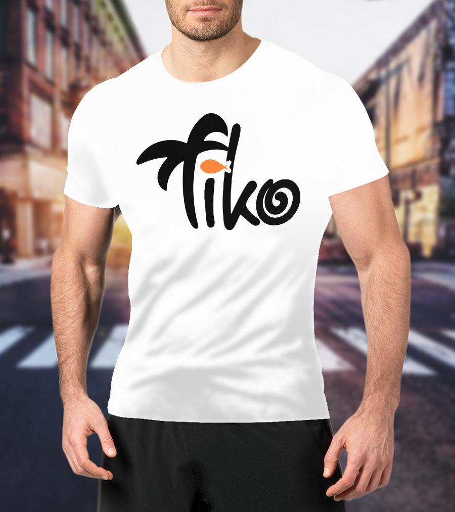 Tiko Fish Logo With Palm Tree T-Shirt