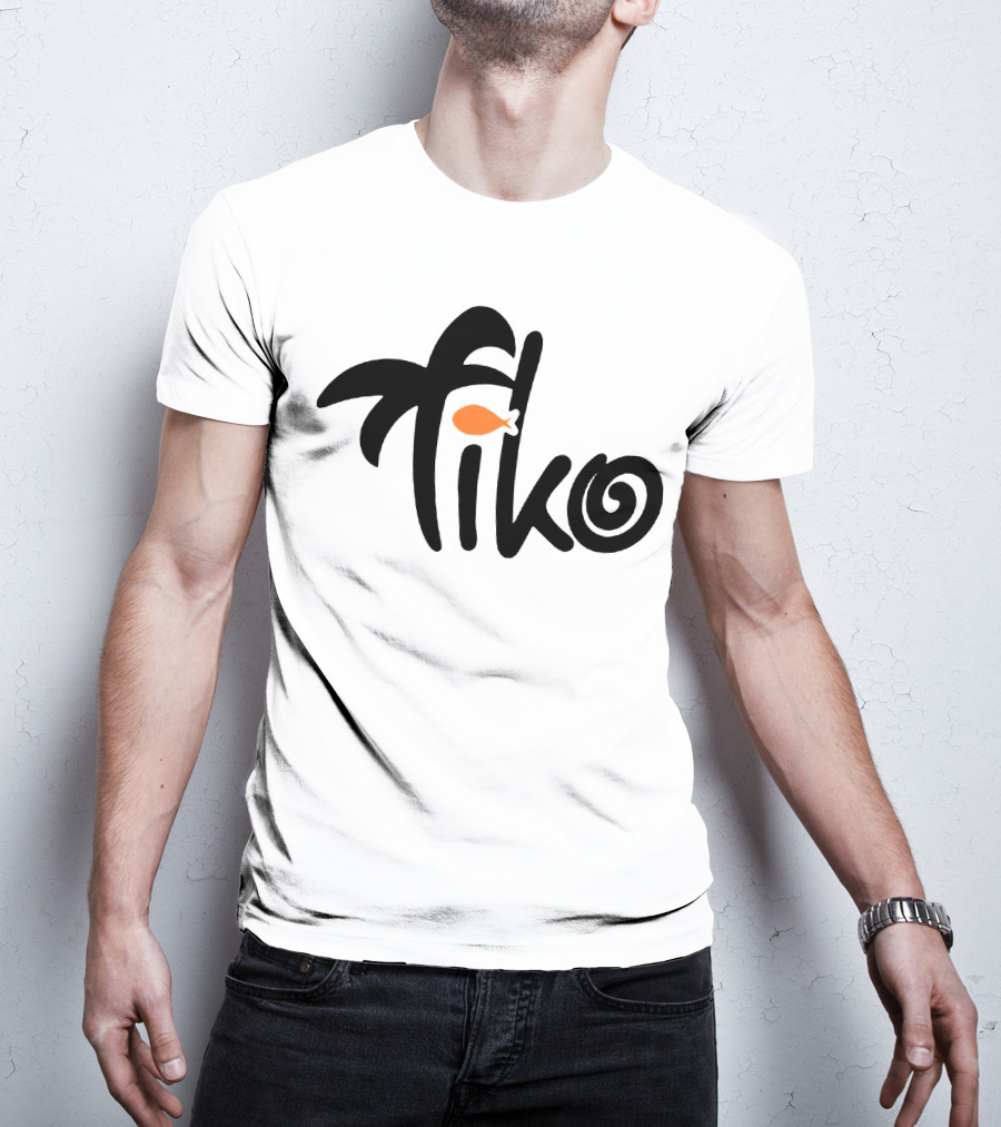 Tiko Fish Logo With Palm Tree T-Shirt