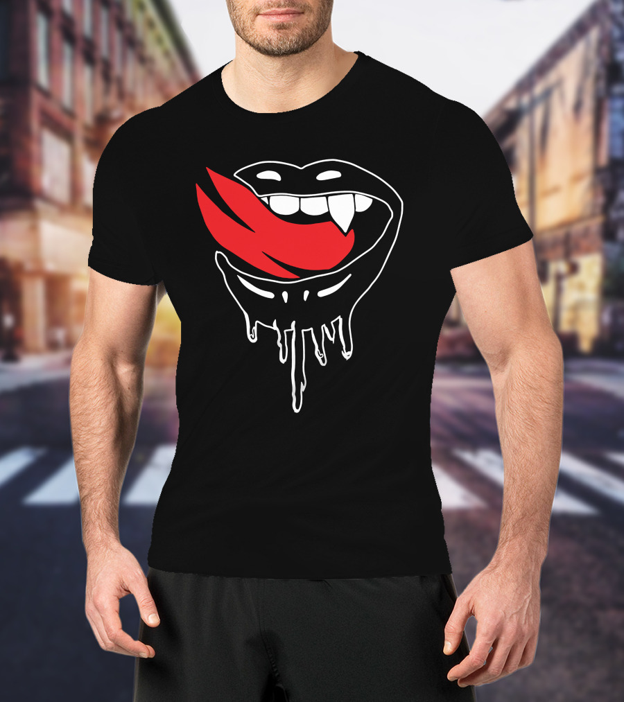 Falling In Reverse Vampire Lips Dripping Design Merch T-Shirt