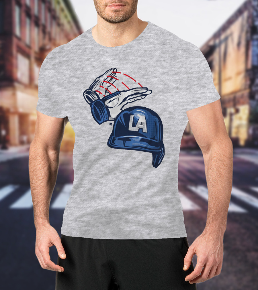 LA Baseball Catcher Dunk Gesture T-Shirt