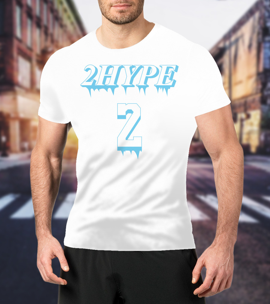 2Hype Ice Style Number 2 Dripping Text T-Shirt