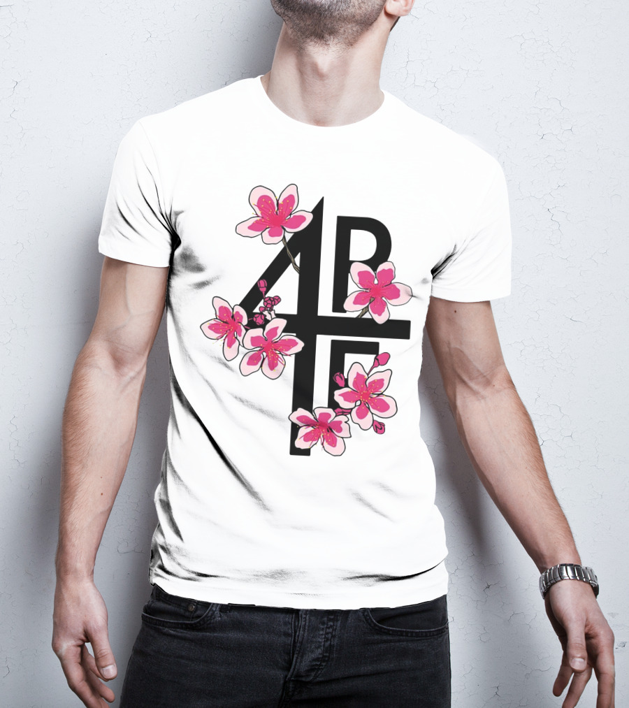 4PF Cherry Blossom Floral Motif T-Shirt